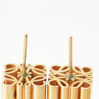 Loewe Anagram Cube Stud Earrings Gold — view 8