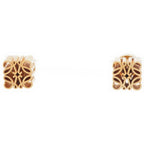 Loewe Anagram Cube Stud Earrings Gold