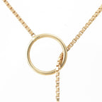 Gucci Lariette Logo Bar Venetian Chain Necklace Gold — view 6
