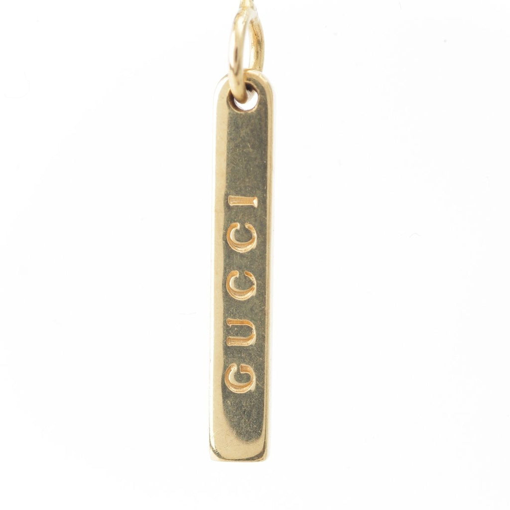 Gucci Lariette Logo Bar Venetian Chain Necklace Gold — view 4