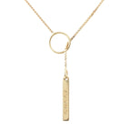 Gucci Lariette Logo Bar Venetian Chain Necklace Gold
