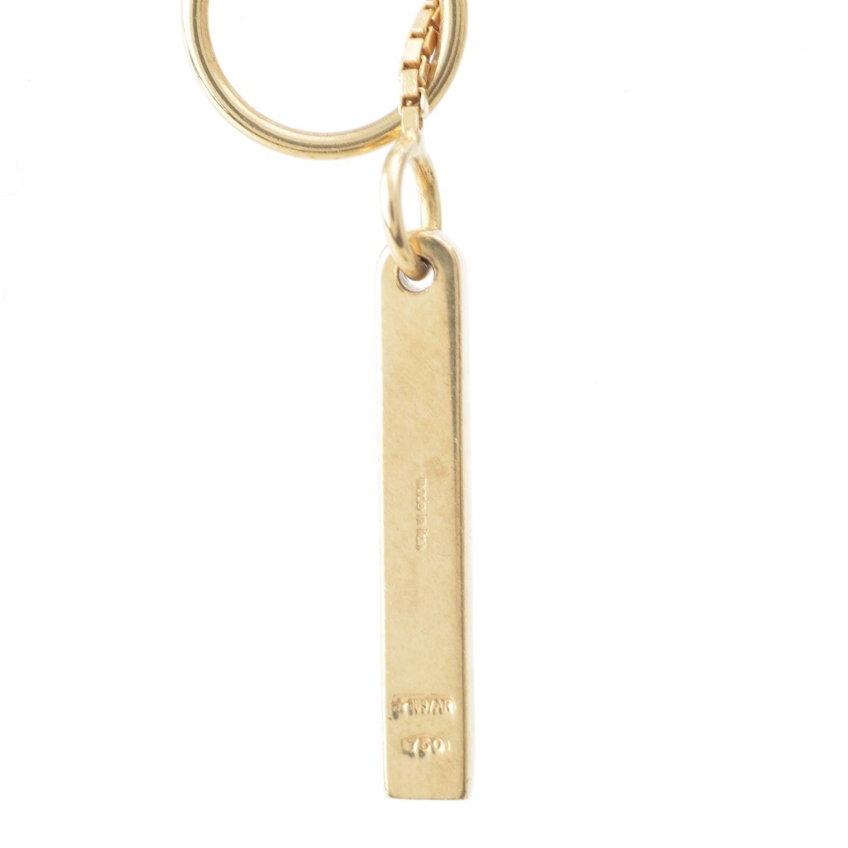 Gucci Lariette Logo Bar Venetian Chain Necklace Gold — view 5