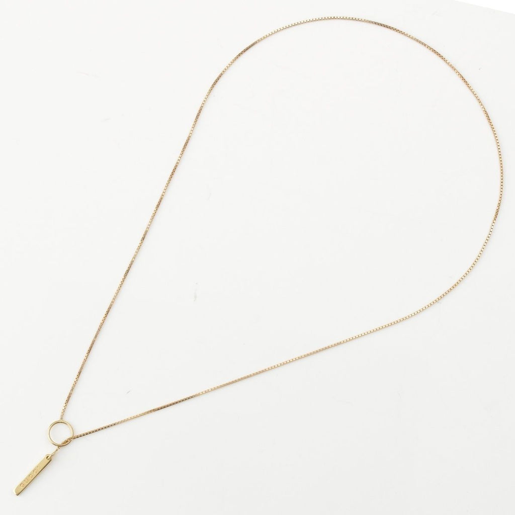 Gucci Lariette Logo Bar Venetian Chain Necklace Gold — view 3