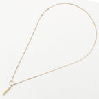 Gucci Lariette Logo Bar Venetian Chain Necklace Gold — view 3