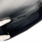 Chanel Shoulder Bag Black Silver Quilted CC Logo Top Handle Chain — view 6