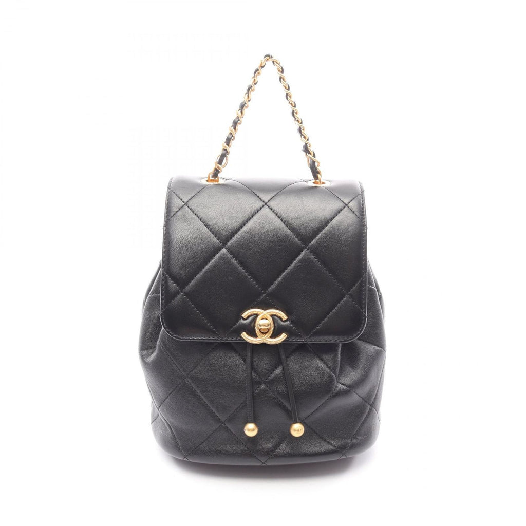 Chanel Backpack 19 Black Lambskin Quilted Small