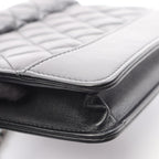 Chanel Shoulder Bag Gabriel de Black Leather Chain Wallet — view 8