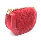 Chanel Shoulder Bag Small Red Leather Chain — view 2