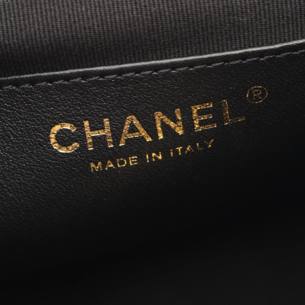 Chanel Backpack Quilted Small Chain Black Lambskin Icon Charm — view 4