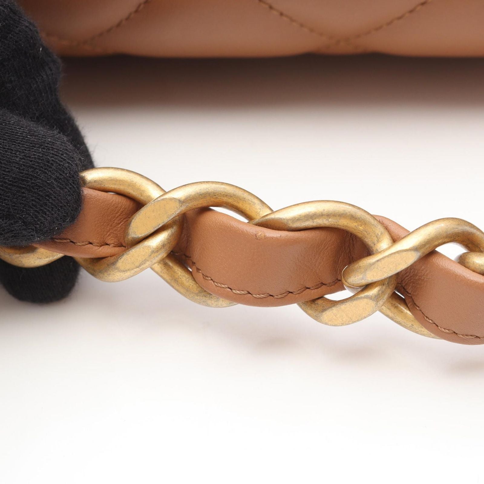 Chanel Shoulder Bag Quilted 2-Way Camel Leather Chain — view 6