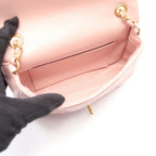 Chanel Shoulder Bag Mini Quilted Light Pink Lambskin Chain — view 3