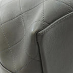 Chanel Shoulder Bag Quilted 2-Way Khaki Leather Drawstring — view 8