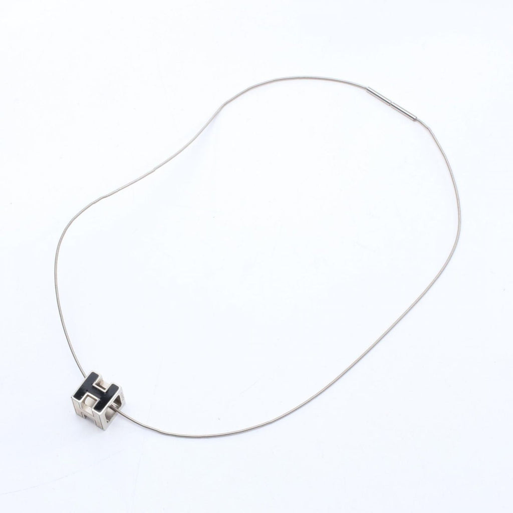Hermes Necklace Cage Ash Cube Stainless Steel — view 2