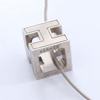 Hermes Necklace Cage Ash Cube Stainless Steel — view 4