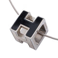 Hermes Necklace Cage Ash Cube Stainless Steel