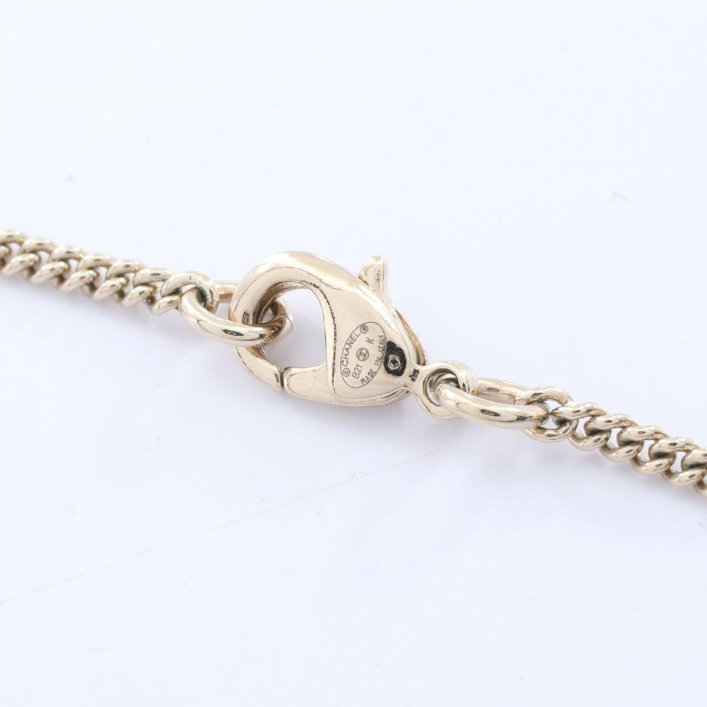 Chanel Necklace CC Logo Circle Leather — view 4