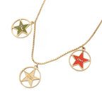 Dior Necklace Circle Star Logo