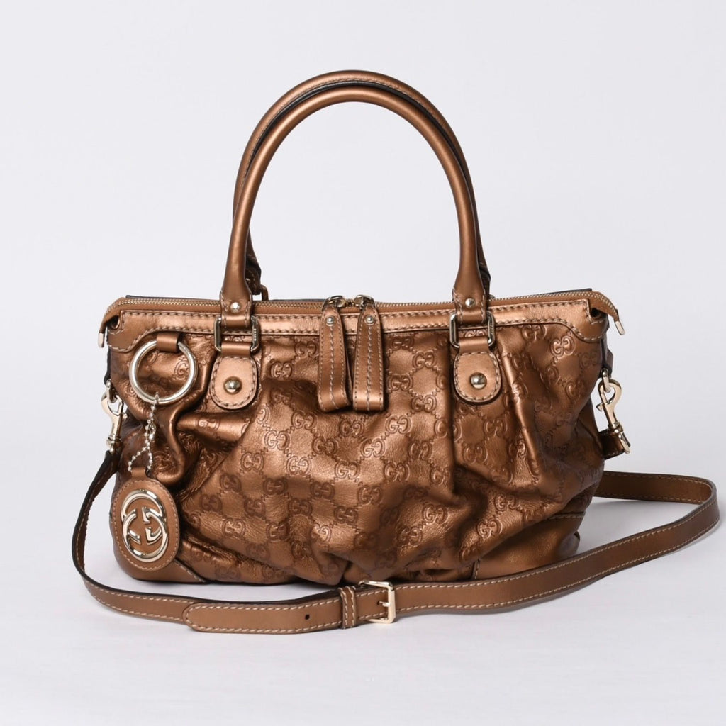 Gucci Sukey Guccissima Gold Tote Bag 2-Way