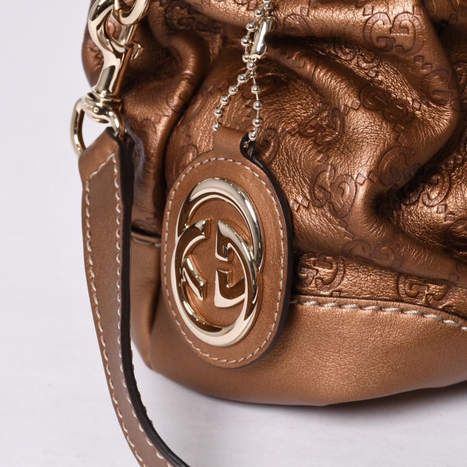 Gucci Sukey Guccissima Gold Tote Bag 2-Way — view 4