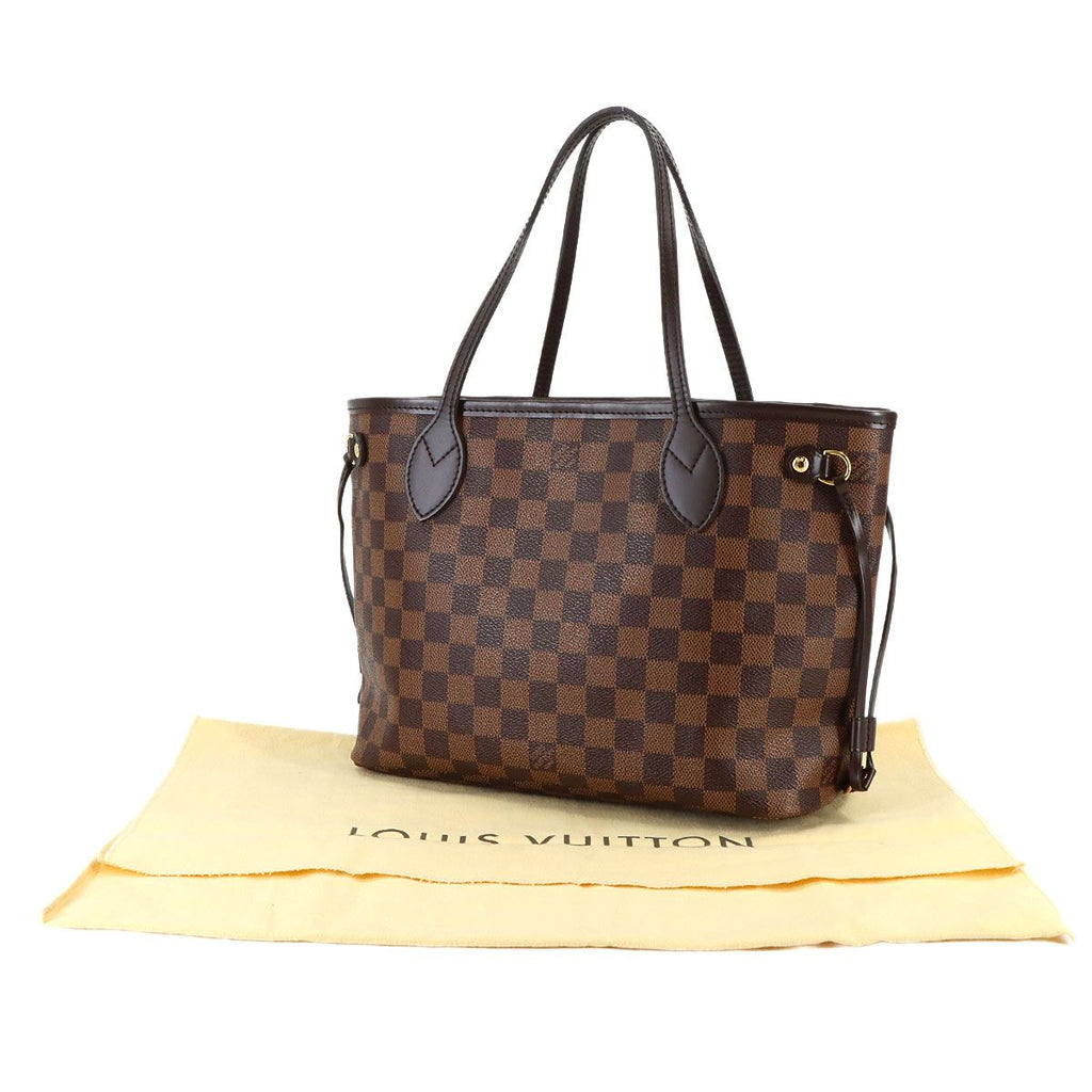 Louis Vuitton Damier Neverfull PM Tote Ebene Gold Brown — view 2