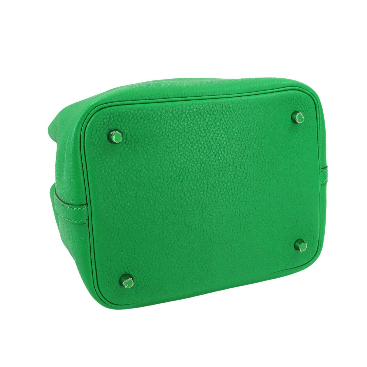 Hermes Picotin Lock MM Monochrome So Green Hand Bag Taurillon Clemence Bamboo — view 4