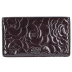 Chanel Camellia CC Logo Enamel Patent Leather Wallet