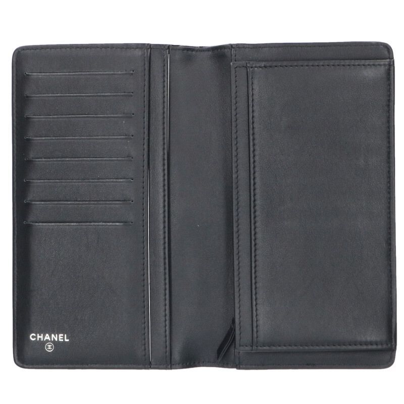 Chanel Camellia CC Logo Enamel Patent Leather Wallet — view 3