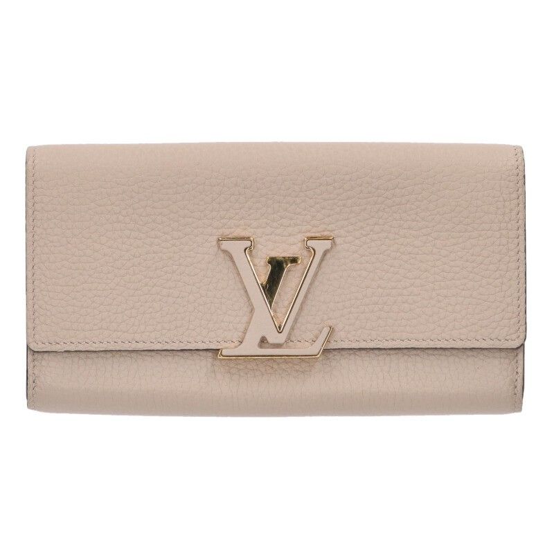Louis Vuitton Portefeuille Capucines Logo Emblem Leather Wallet