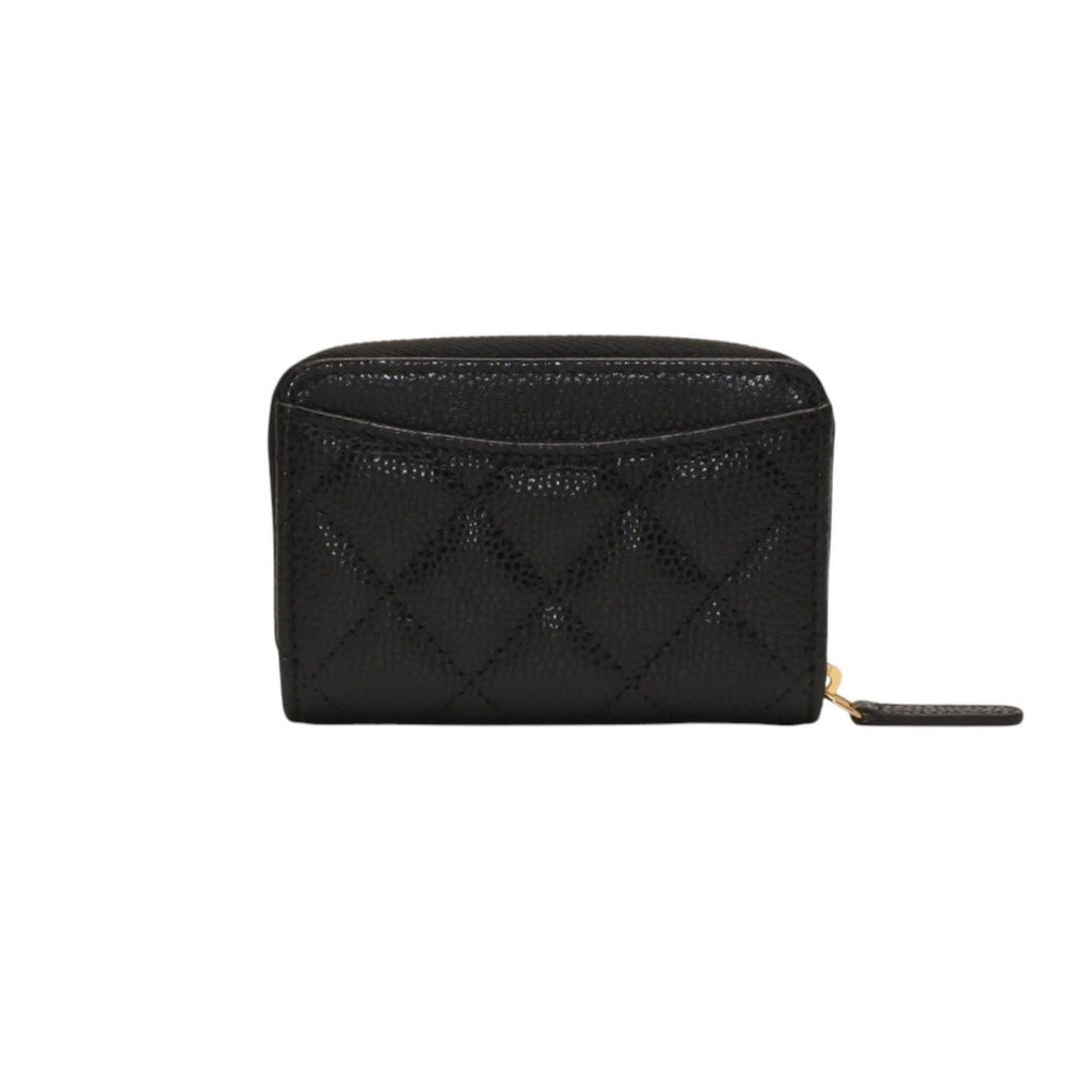 Chanel Classic Zip Coin Purse Stand CC Logo Grained Calfskin — view 3