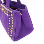 Prada Canapa 2-Way Handbag with Bijou — view 4