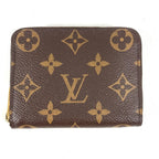 Louis Vuitton Coin Case Zippy Purse Wallet Monogram Canvas Brown