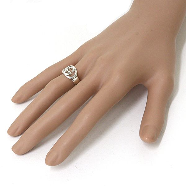 Gucci Interlocking Ring Silver Polished — view 5