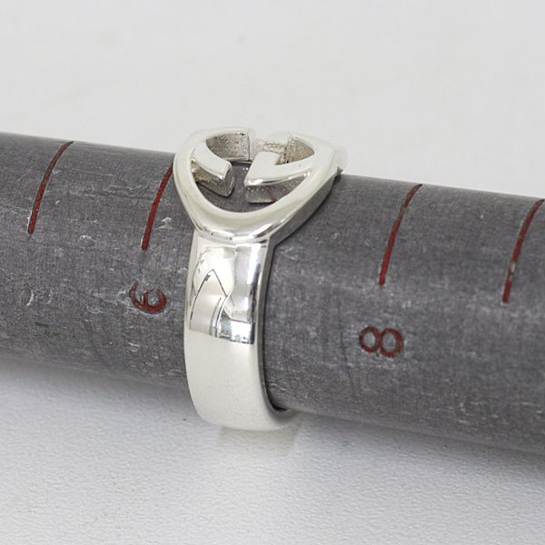 Gucci Interlocking Ring Silver Polished — view 4