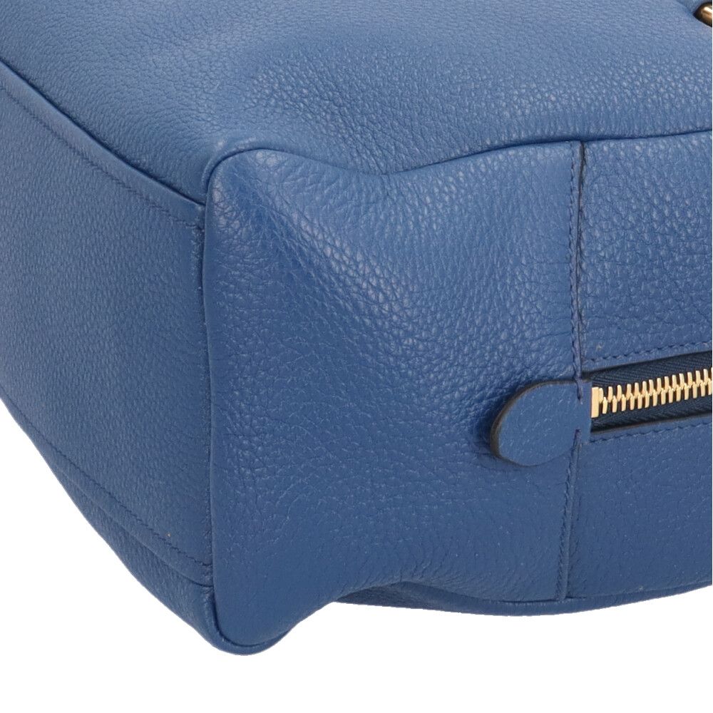 Prada Mini Boston Vitello Phoenix Shoulder Bag Leather Blue — view 7