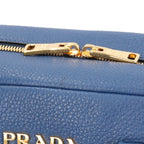 Prada Mini Boston Vitello Phoenix Shoulder Bag Leather Blue — view 8