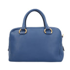 Prada Mini Boston Vitello Phoenix Shoulder Bag Leather Blue — view 3