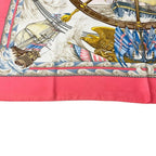 Hermes Scarf Carre 90 Pink White Vive le Vent — view 5