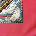 Hermes Scarf Carre 90 Pink White Vive le Vent — view 3
