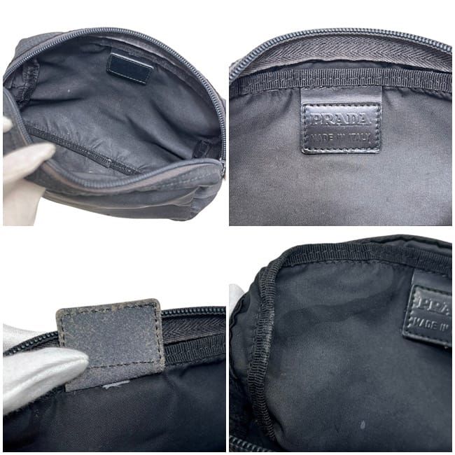 Prada Pouch Black Nero Tessuto Case Nylon — view 3