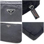 Prada Pouch Black Nero Tessuto Case Nylon — view 5
