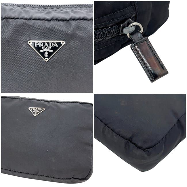 Prada Pouch Black Nero Tessuto Case Nylon — view 5
