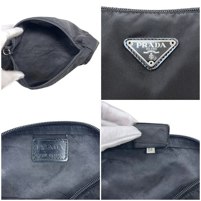 Prada Pouch Black Nero Vela Case — view 3