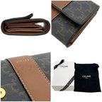 Celine Trifold Wallet Black Brown Macadam — view 5