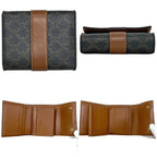 Celine Trifold Wallet Black Brown Macadam — view 2