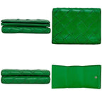 Bottega Veneta Trifold Wallet Green Intrecciato Compact — view 2
