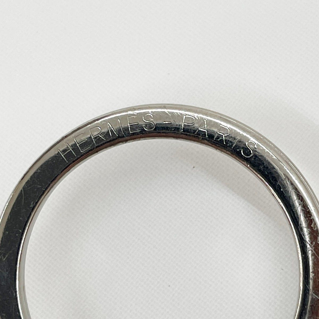 Hermes Key Ring Clochette Leather Pink Silver — view 7