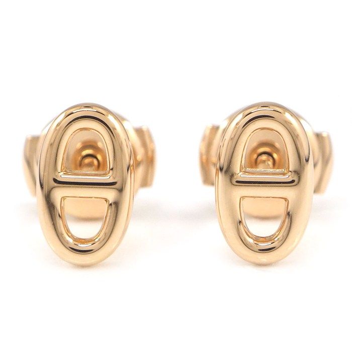 Hermes Earrings Chaine D'ancre Farandole Chain Motif 18k Pink Gold