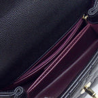 Chanel Shoulder Bag Quilted Coco Handle XXS Top Mini Black Bordeaux Caviar — view 6
