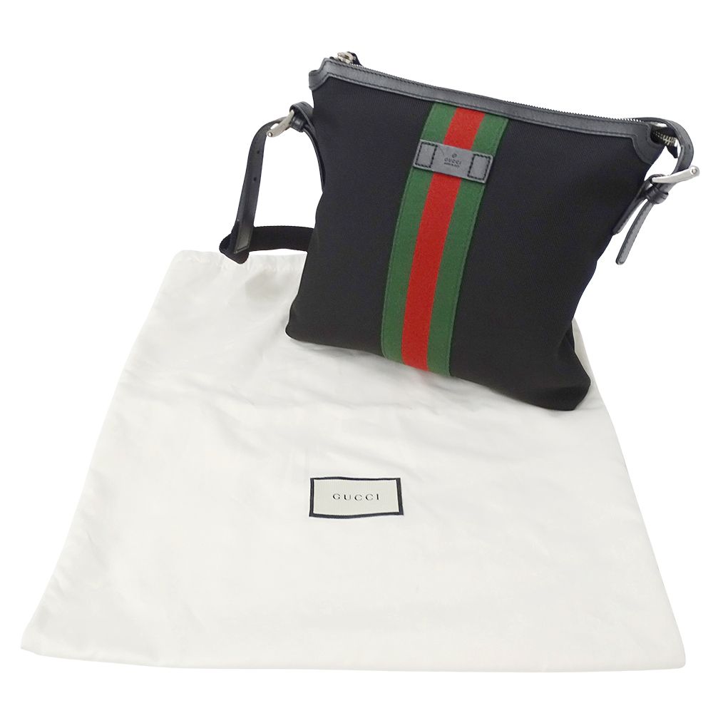 Gucci Shoulder Bag Sherry Nylon Black — view 7