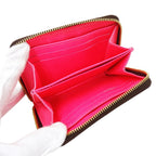 Louis Vuitton Wallet Monogram Graffiti Coin Case Zippy Purse Fuchsia Pink Brown — view 4